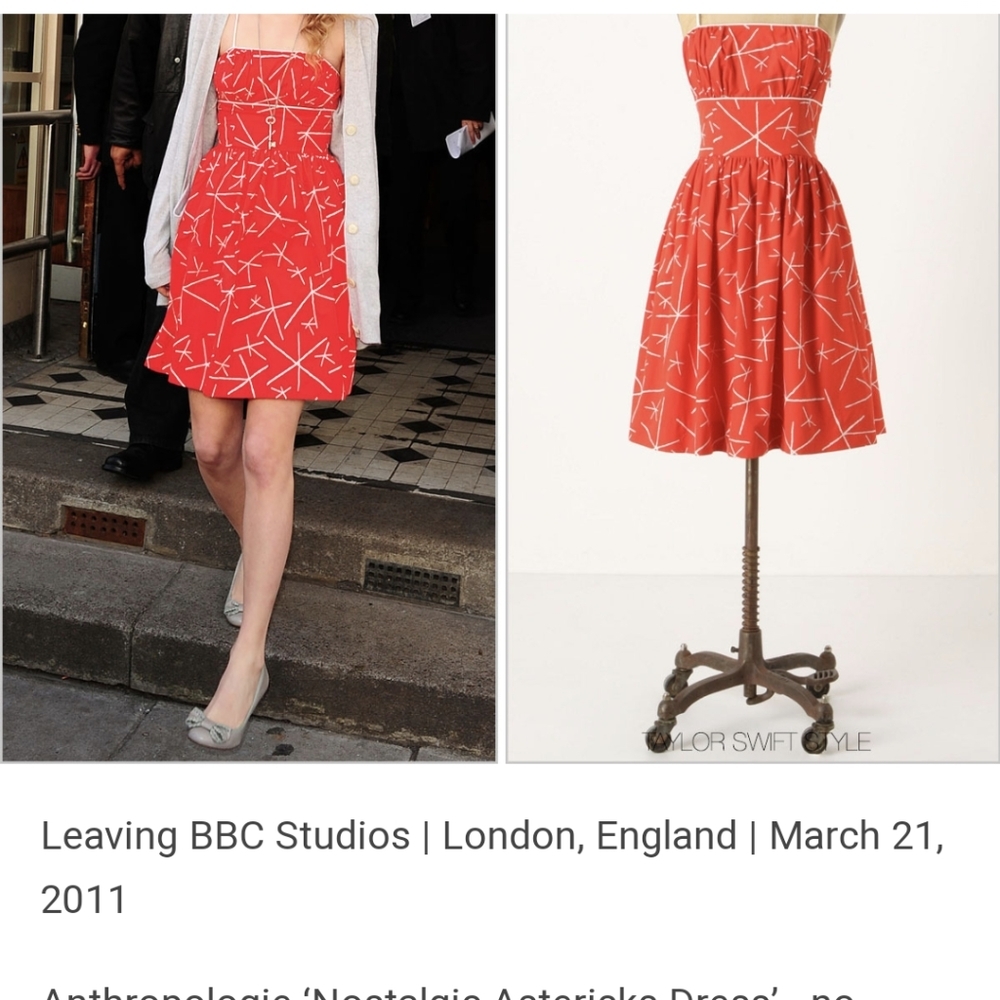 Anthropologie * dress worn by Taylor Swift 2011